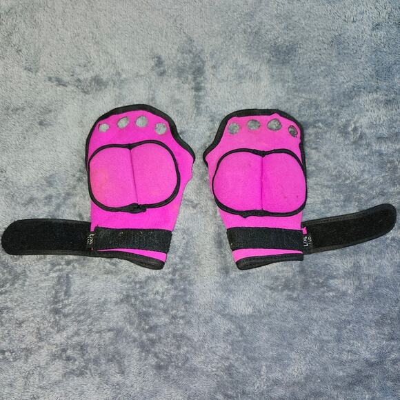 BLACK FRIDAY SALE - Pink and Black Workout Gloves - Picture 1 of 4